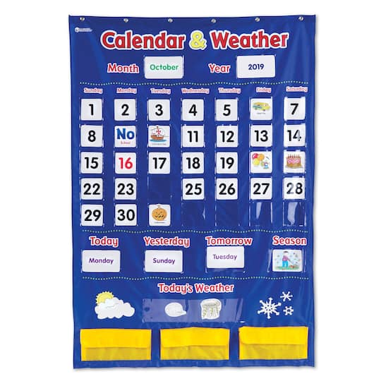 Learning Resources Calendar &#x26; Weather Pocket Chart